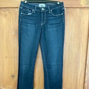 Paige Skyline Skinny USA Dark Wash Blue Stretch Jeans 27